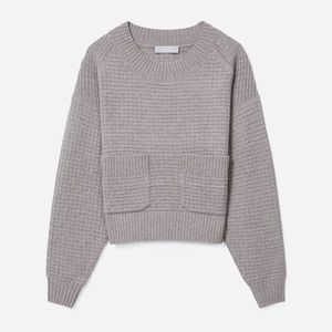The Belgian-Waffle Pocket Pullover in ReCashmere in size M